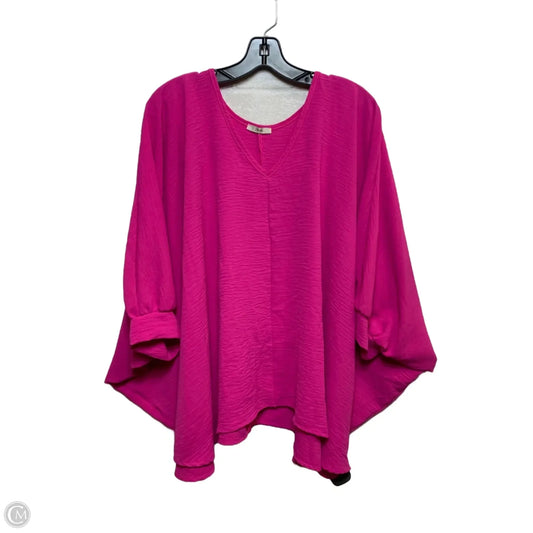 Blouse 3/4 Sleeve By Jodifl In Pink, Size: M
