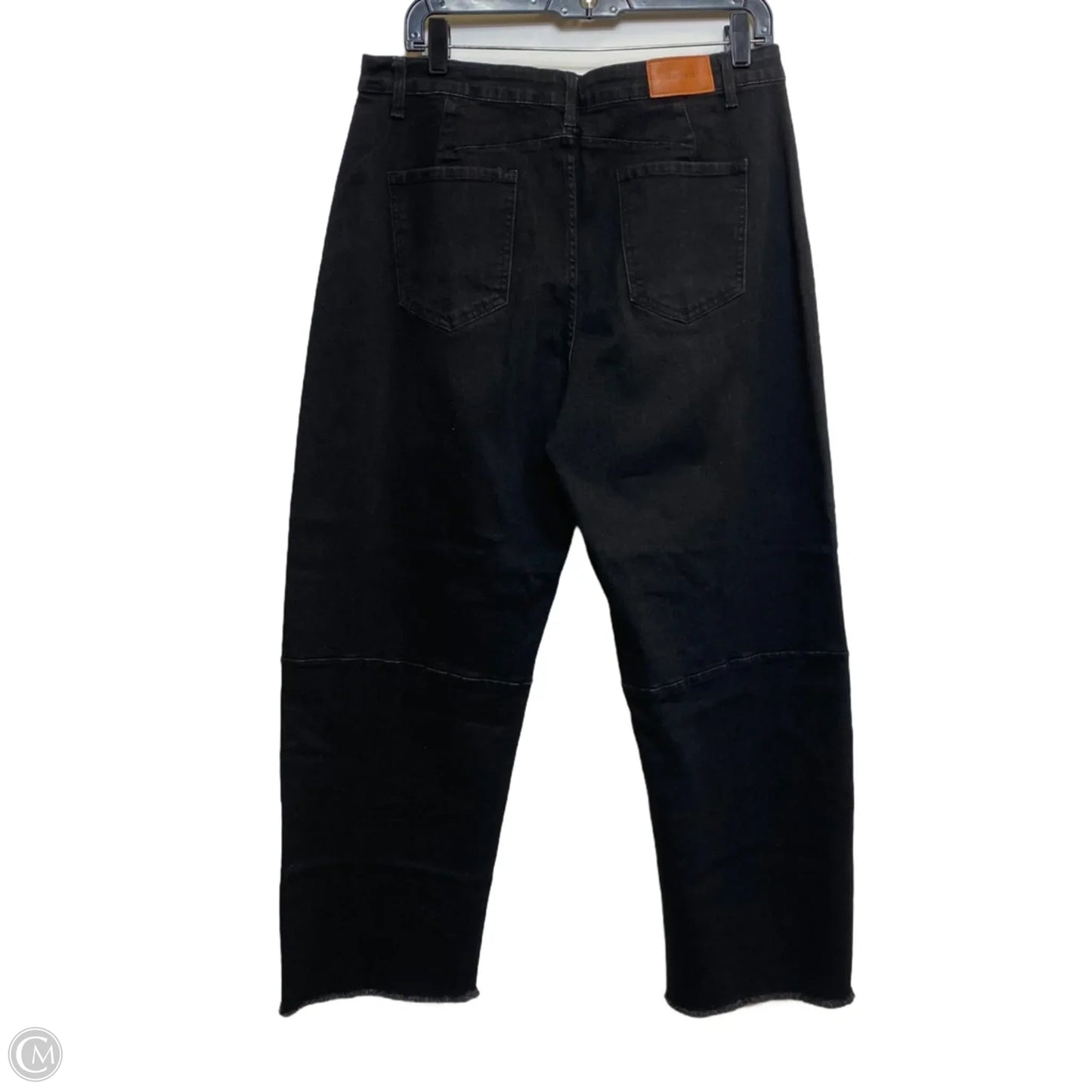 Jeans Straight By Genleck In Black Denim, Size: 14