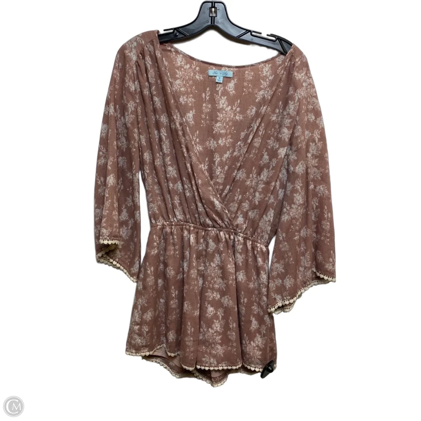 Romper By She + Sky In Brown, Size: S