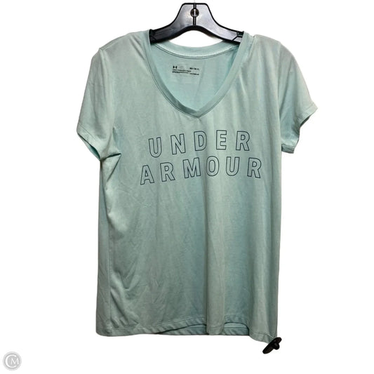 Athletic Top Short Sleeve By Under Armour In Blue, Size: M
