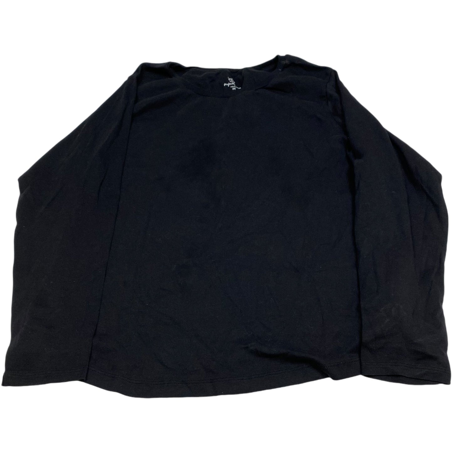 Top Long Sleeve Basic By Crown And Ivy In Black, Size: 3x