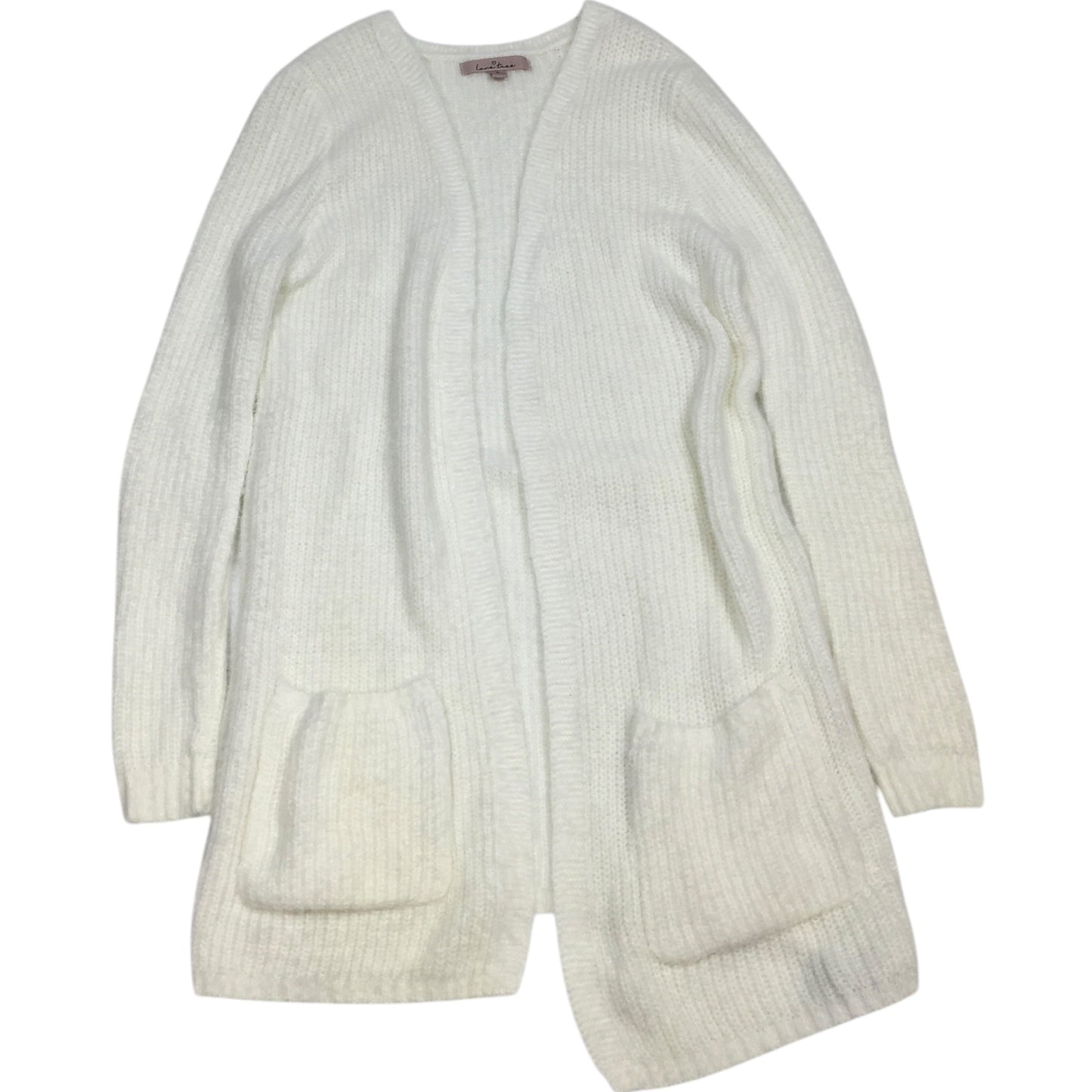 Sweater Cardigan By Love Tree In Cream, Size: S