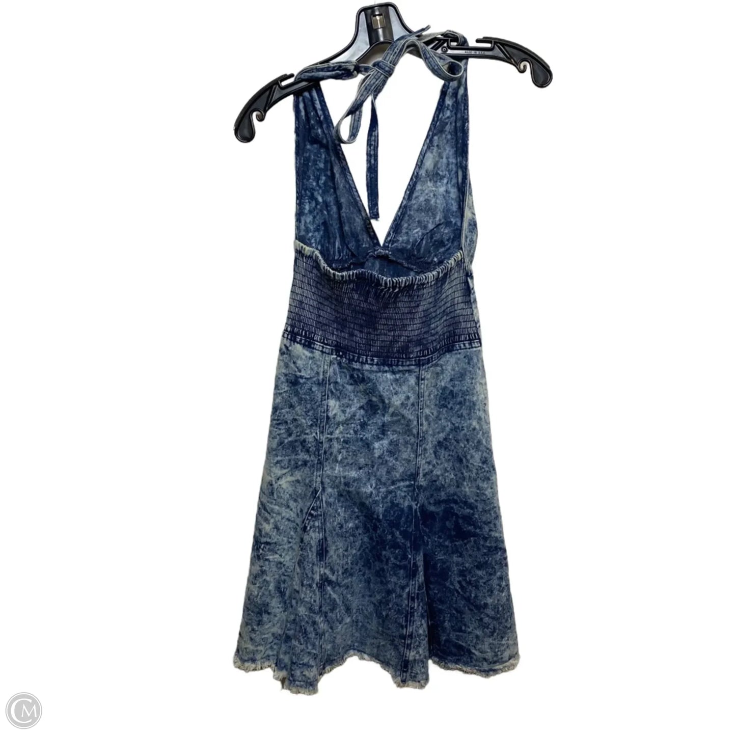 Dress Casual Short By Like an Angel In Blue Denim, Size: L
