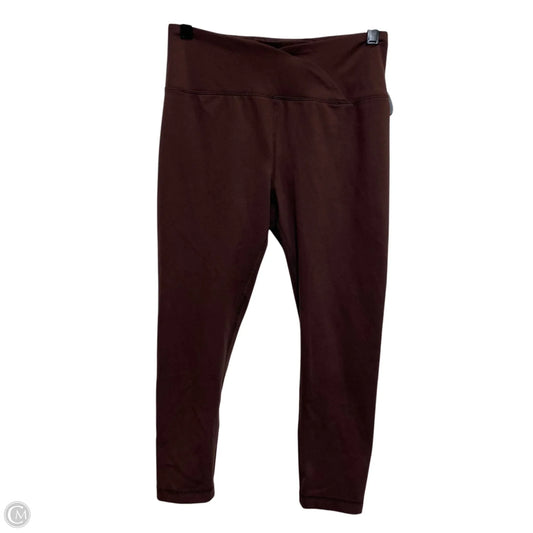 Athletic Leggings By 90 Degrees By Reflex In Brown, Size: M