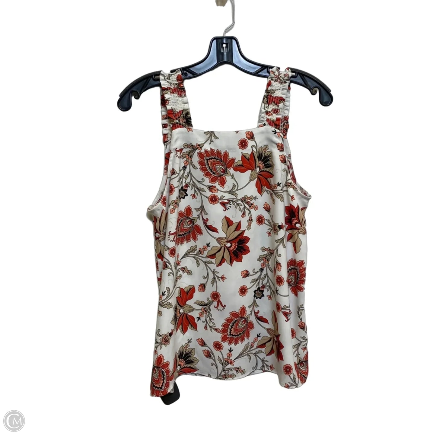 Top Sleeveless By Loft In Red & White, Size: S
