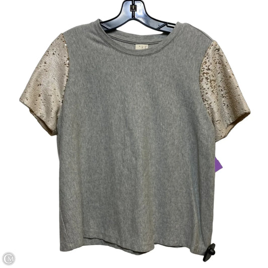 Top Short Sleeve By A New Day In Grey, Size: M