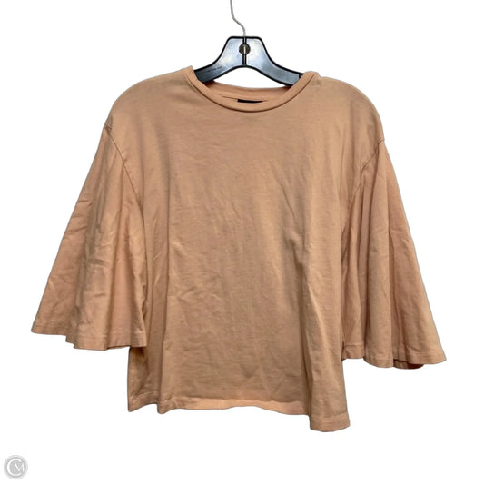 Top Short Sleeve By Who What Wear In Orange, Size: M