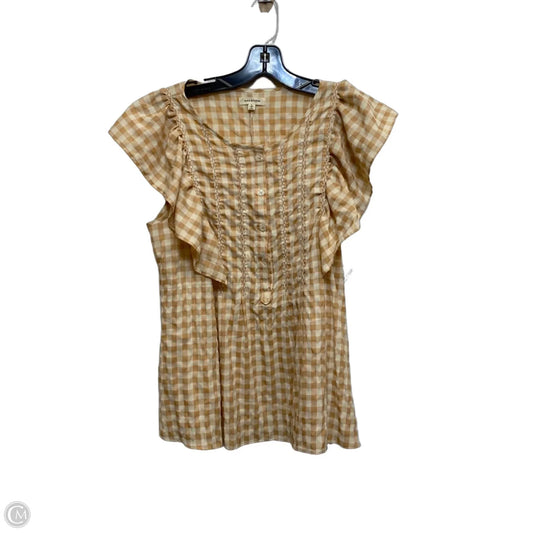 Top Sleeveless By Max Studio In Brown, Size: L