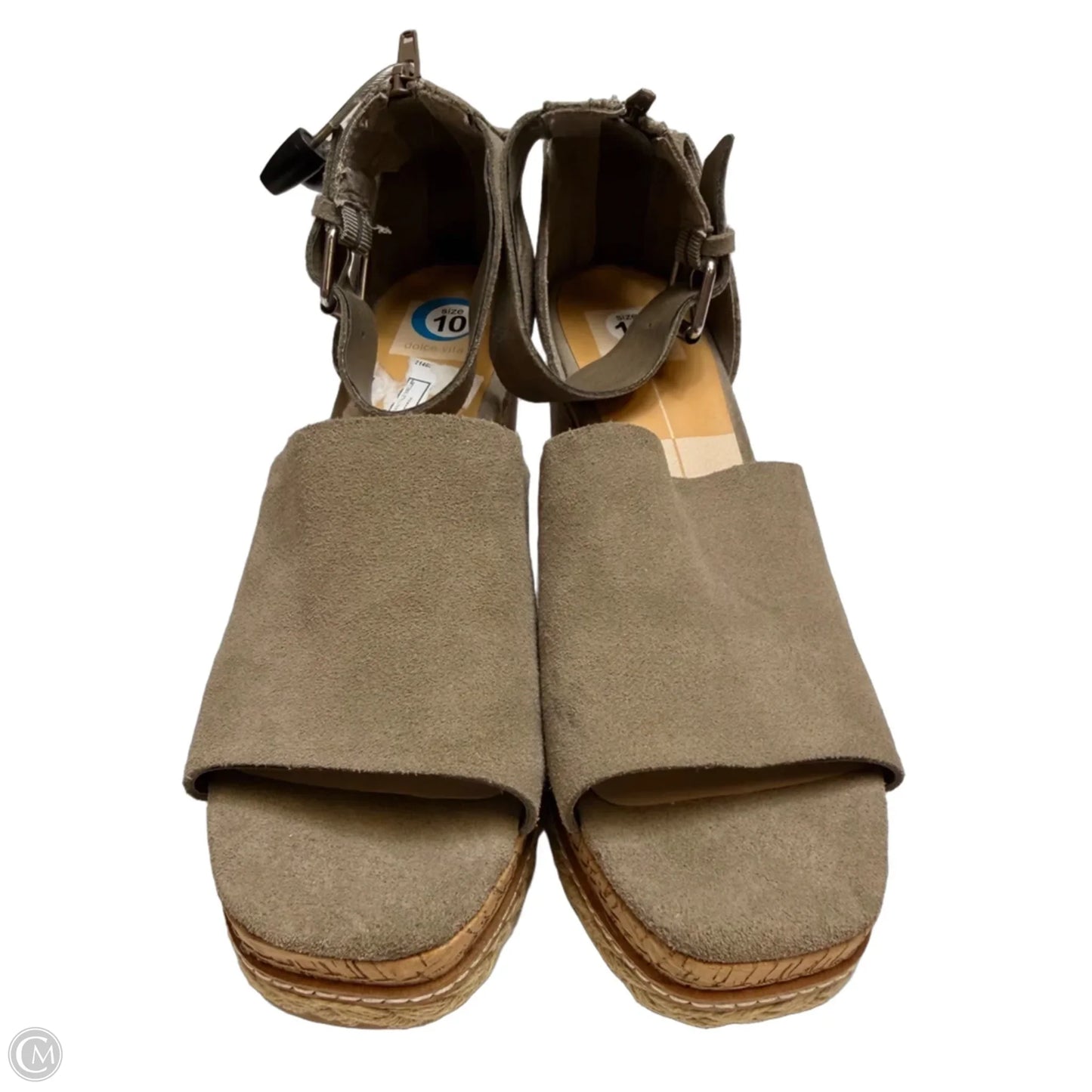 Sandals Heels Wedge By Dolce Vita In Grey, Size: 10