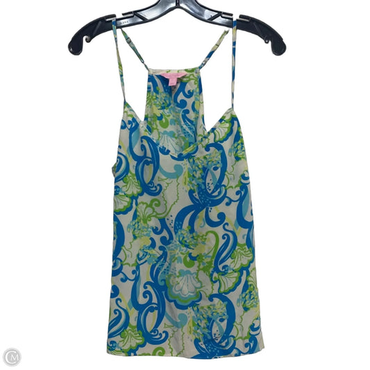 Top Sleeveless Designer By Lilly Pulitzer In Blue & Green, Size: L