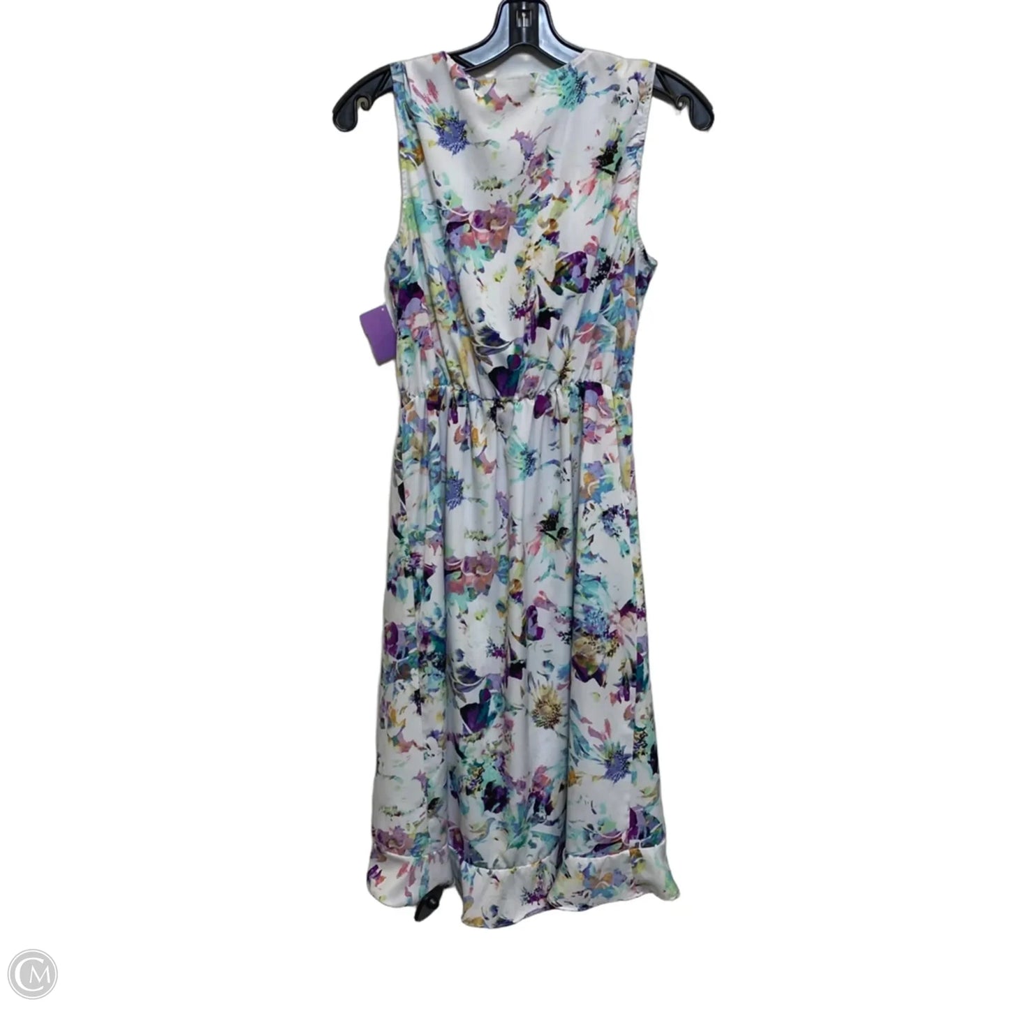 Dress Casual Midi By Apt 9 In Blue & Purple, Size: M