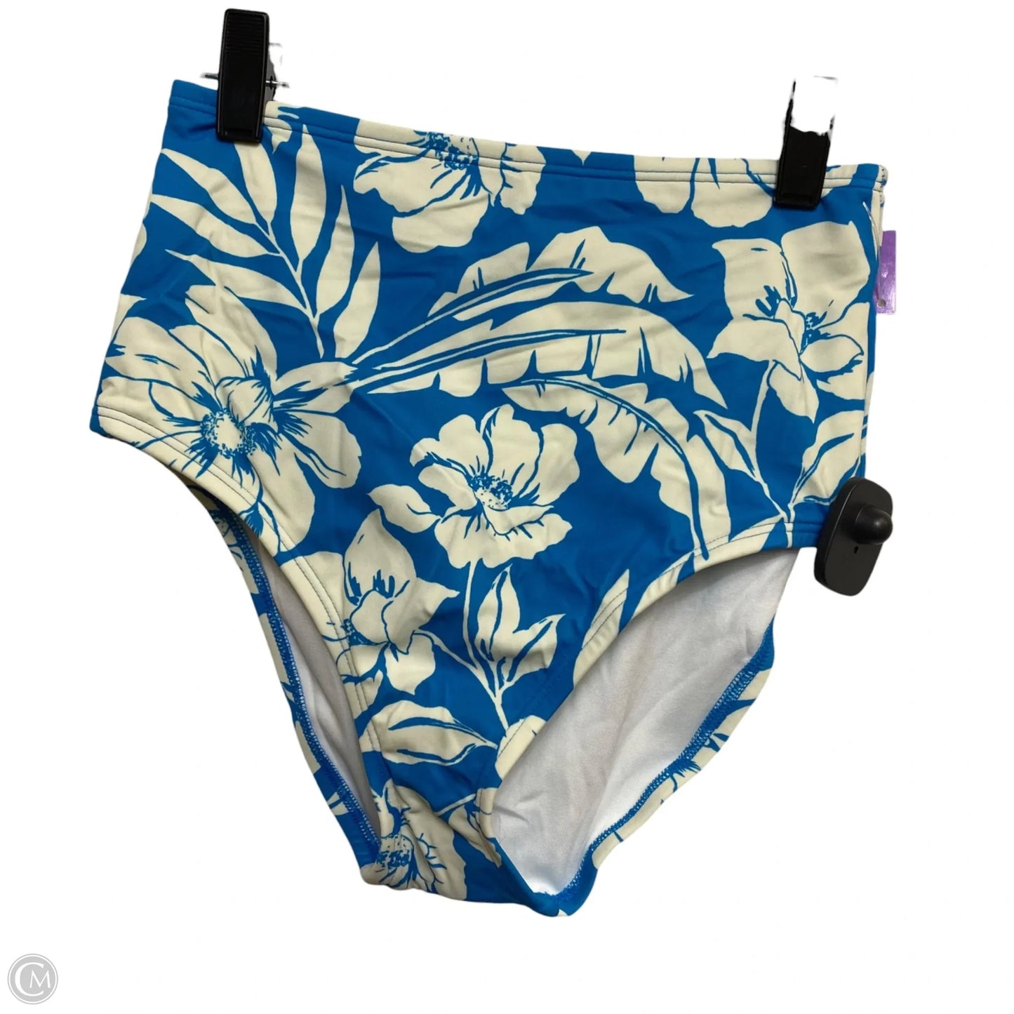 Swimsuit Bottom By Shade & Shore In Blue & White, Size: Xs