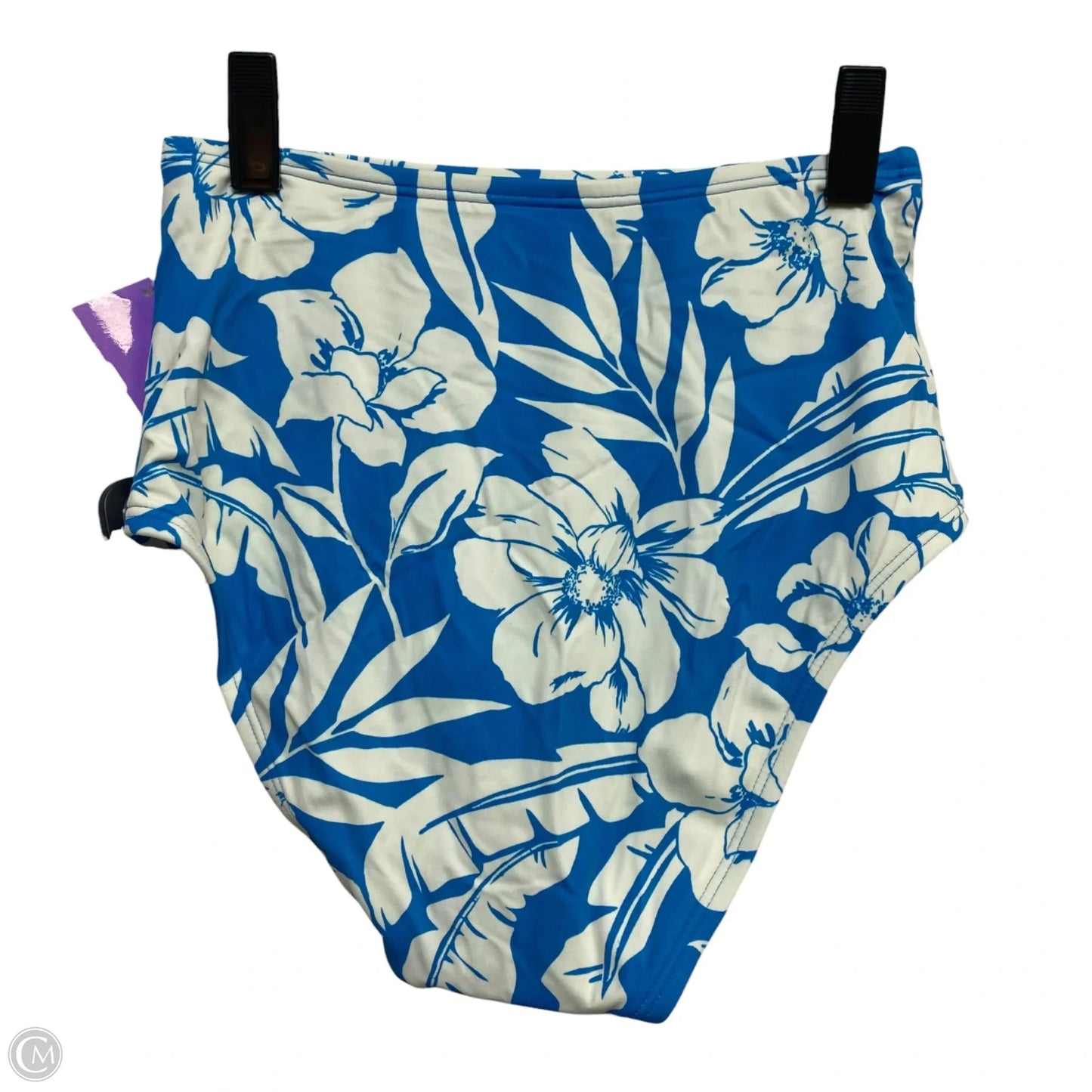 Swimsuit Bottom By Shade & Shore In Blue & White, Size: Xs