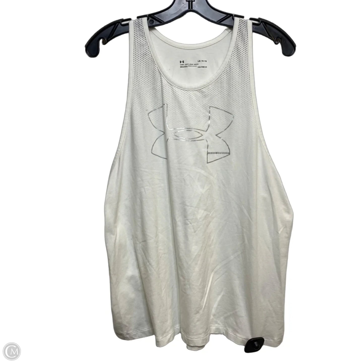 Athletic Tank Top By Under Armour In Cream, Size: L
