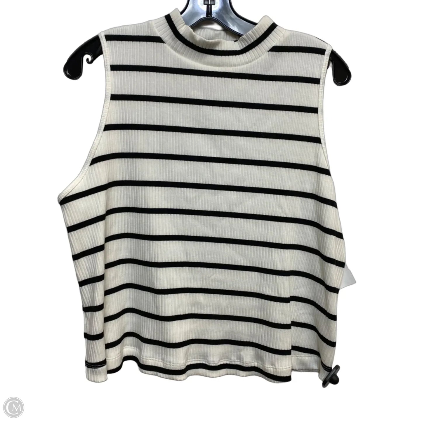Top Sleeveless By Old Navy In Black & White, Size: 2x
