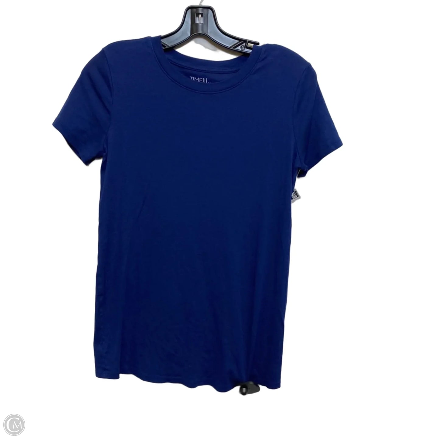 Top Short Sleeve Basic By Time And Tru In Blue, Size: M
