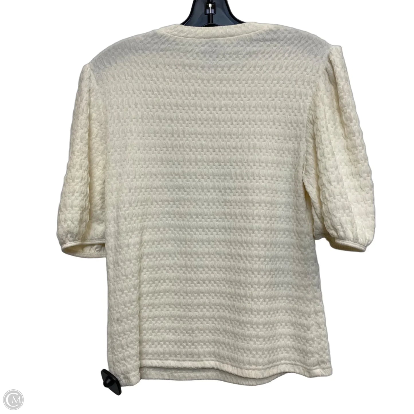 Top Short Sleeve By Shein In Cream, Size: M