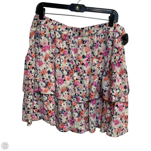 Skirt Mini & Short By Universal Thread In Cream & Pink, Size: Xxl
