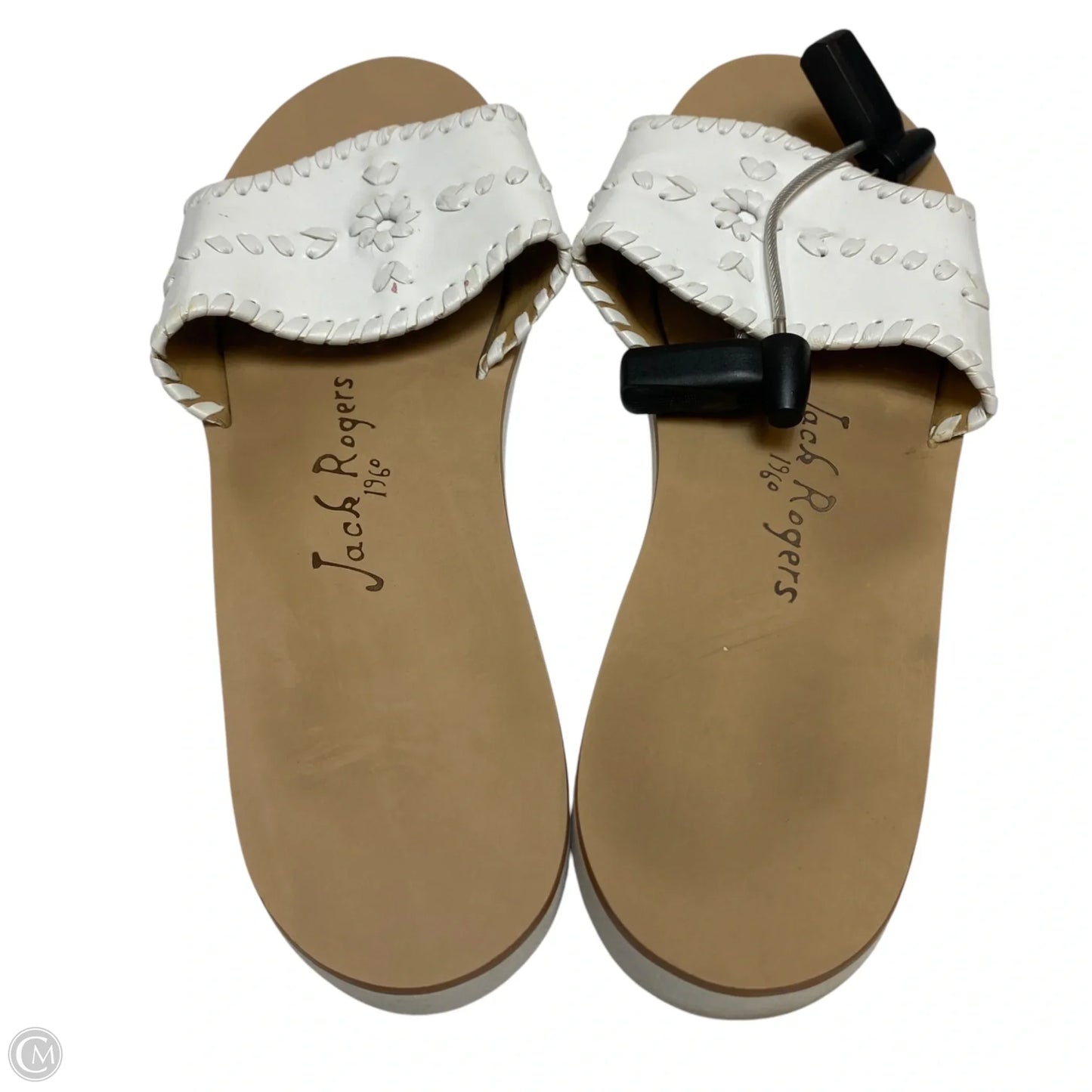 Sandals Designer By Jack Rogers In White, Size: 9.5