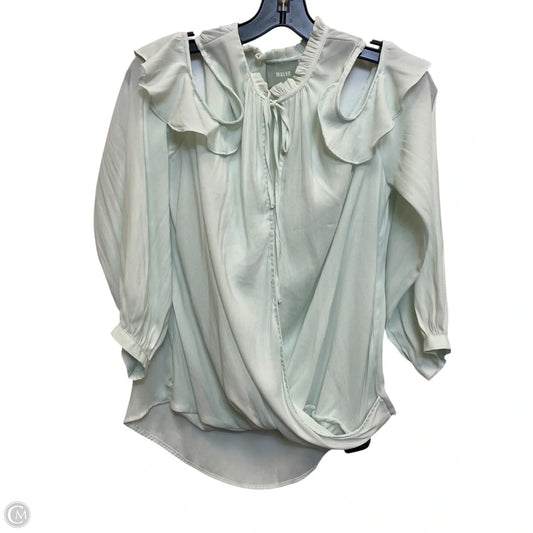 Top Long Sleeve By Maeve In Green, Size: S