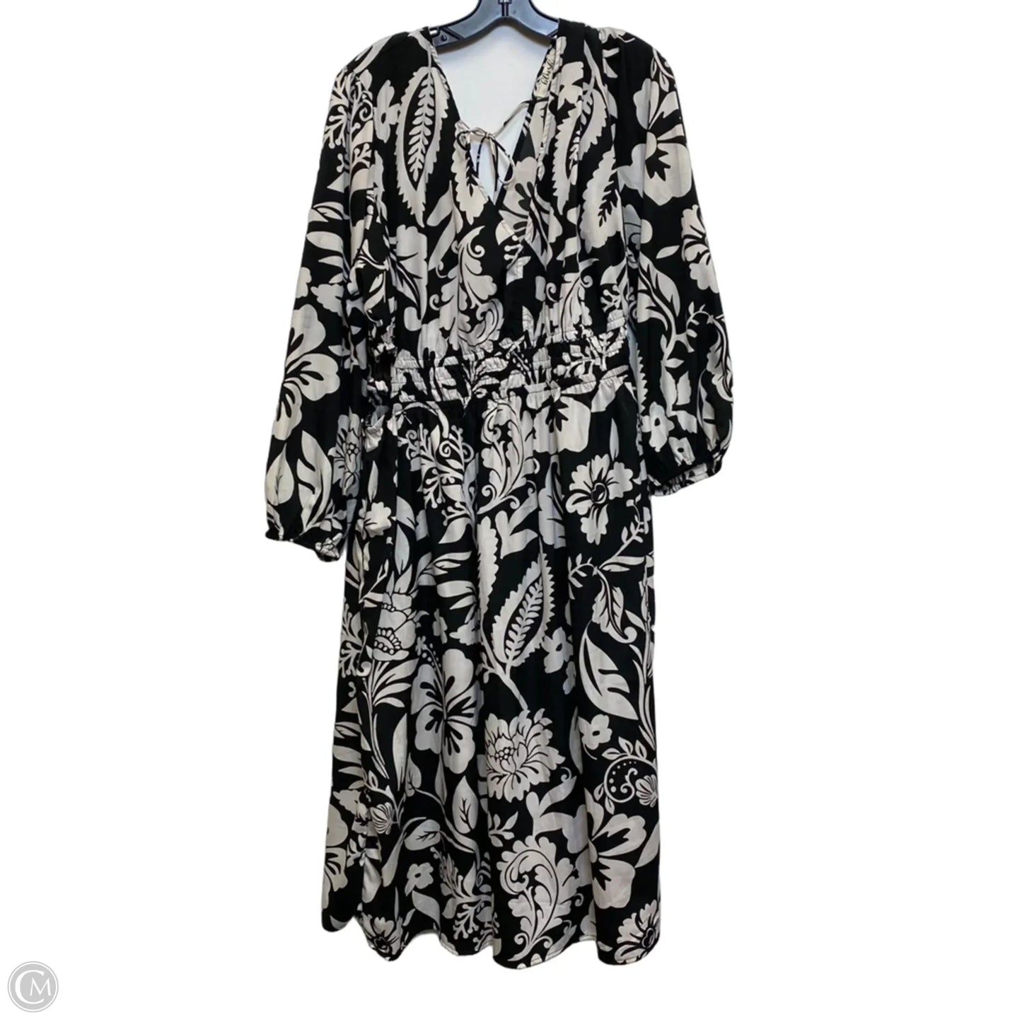 Dress Casual Midi By Blush In Black & White, Size: 3x