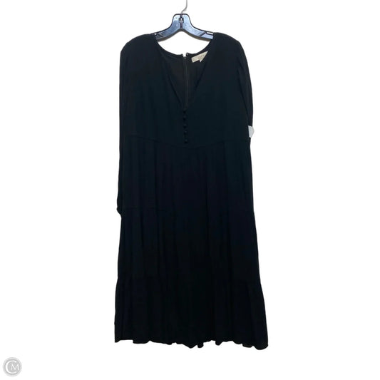 Dress Casual Midi By Loft In Black, Size: M