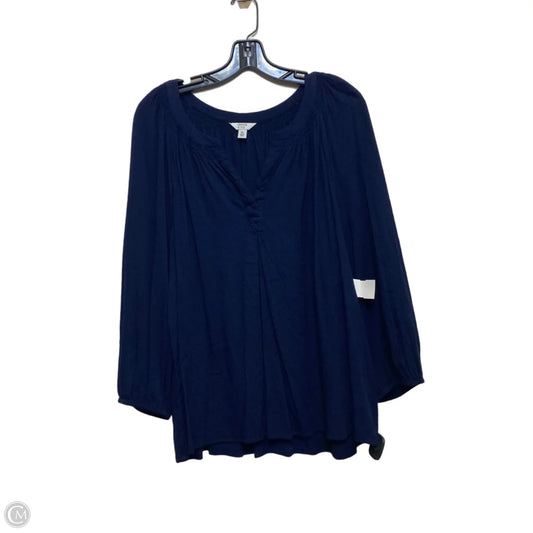 Top Long Sleeve By Crown And Ivy In Blue, Size: Xl