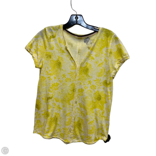 Top Short Sleeve By Pilcro In Yellow, Size: Xs