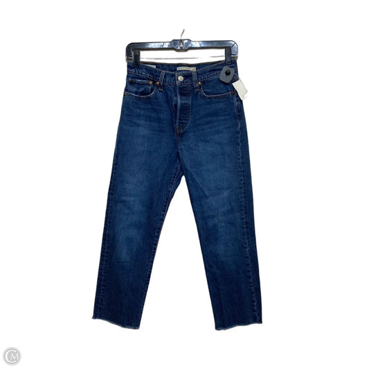 Jeans Straight By Levis In Blue Denim, Size: 2