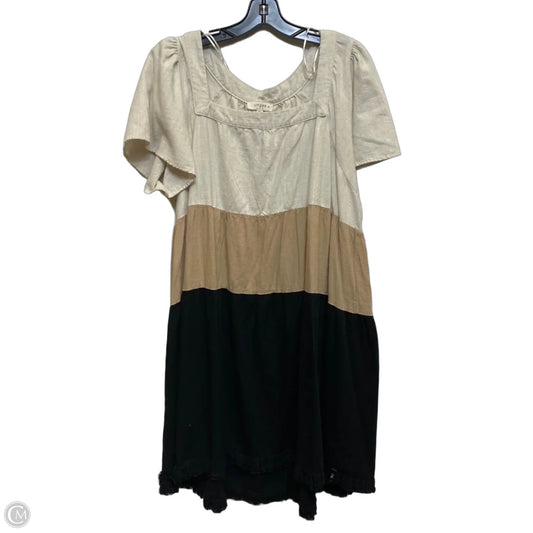 Dress Casual Short By Umgee In Black & Tan, Size: 1x