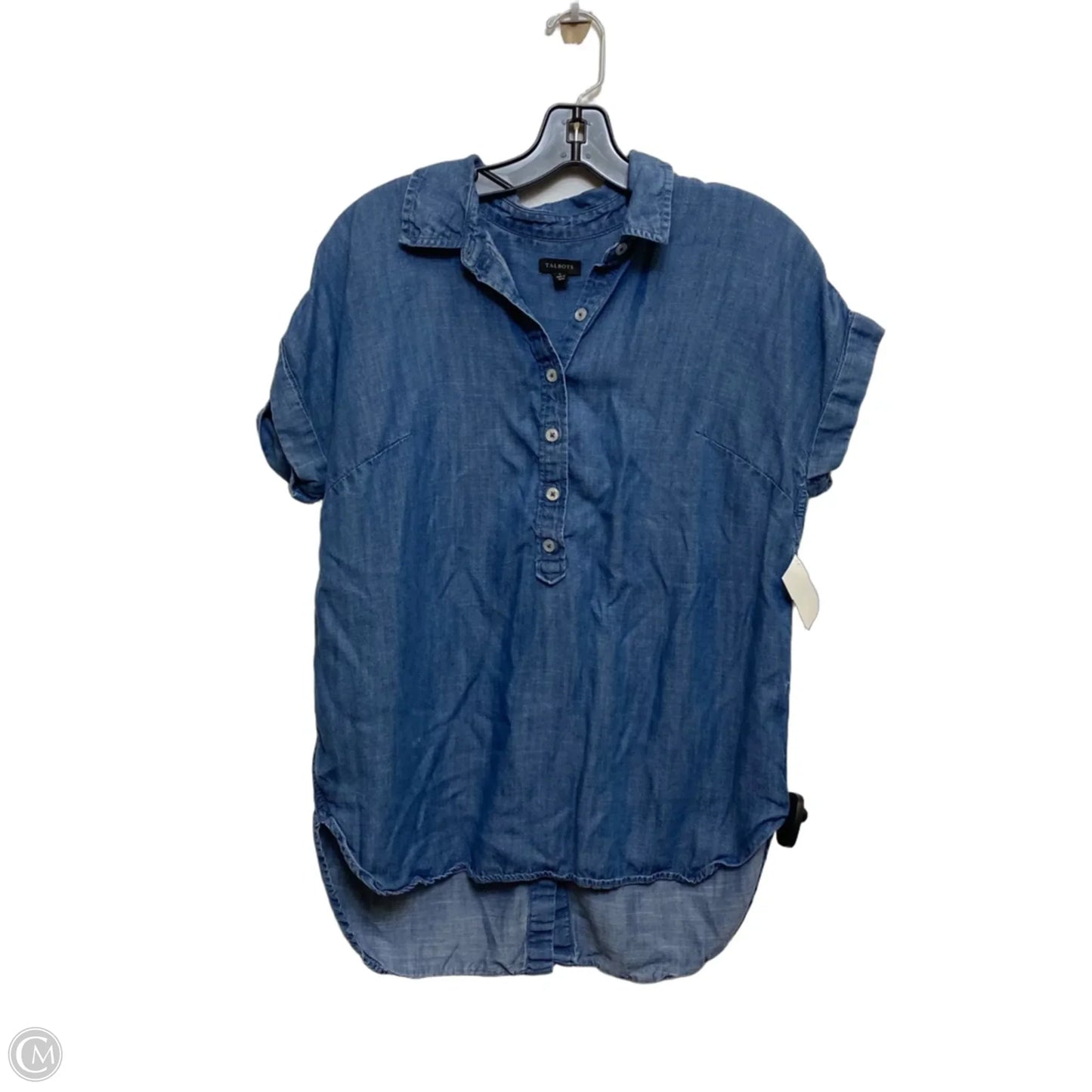Top Short Sleeve By Talbots In Blue, Size: S