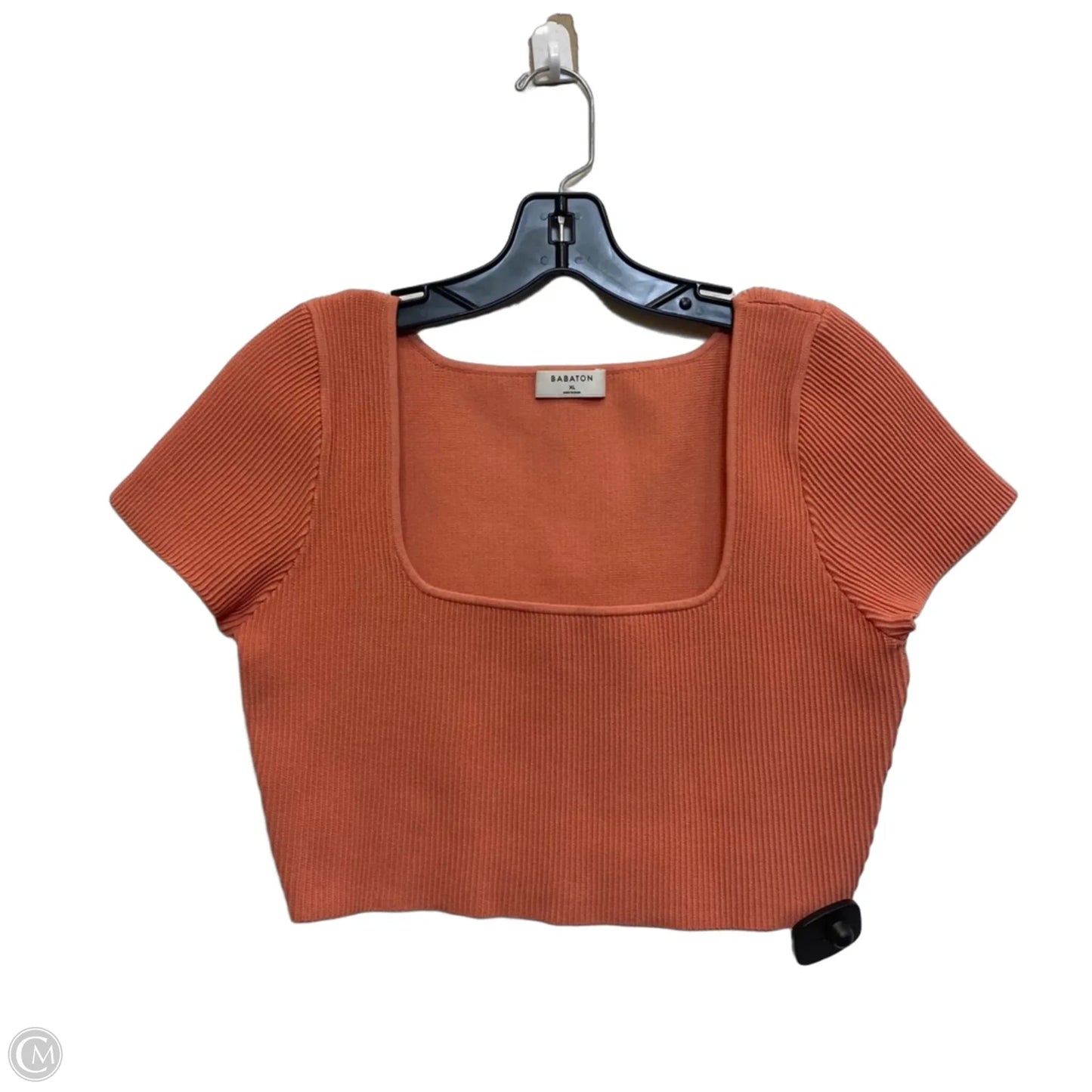 Top Short Sleeve By Babaton In Orange, Size: Xl