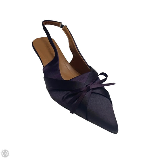 Sandals Heels Kitten By Fashion In Purple, Size: 6.5