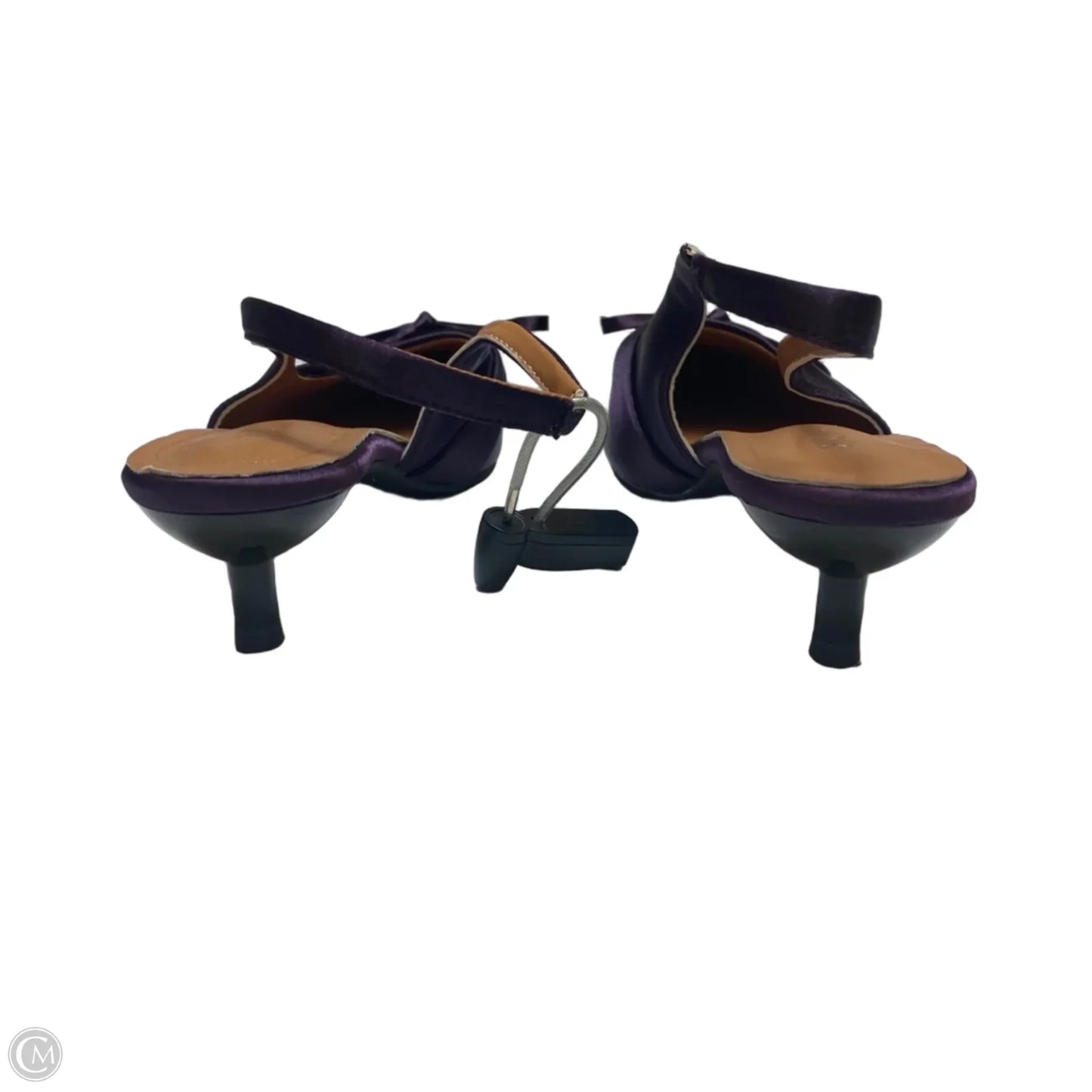 Sandals Heels Kitten By Fashion In Purple, Size: 6.5