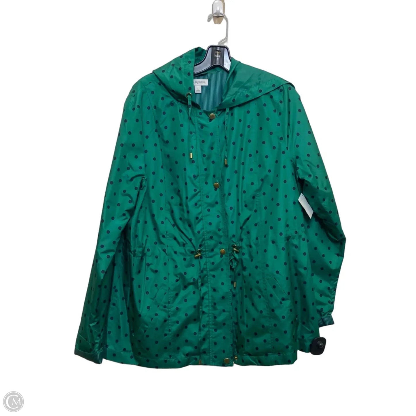 Jacket Windbreaker By Kim Rogers In Green, Size: L