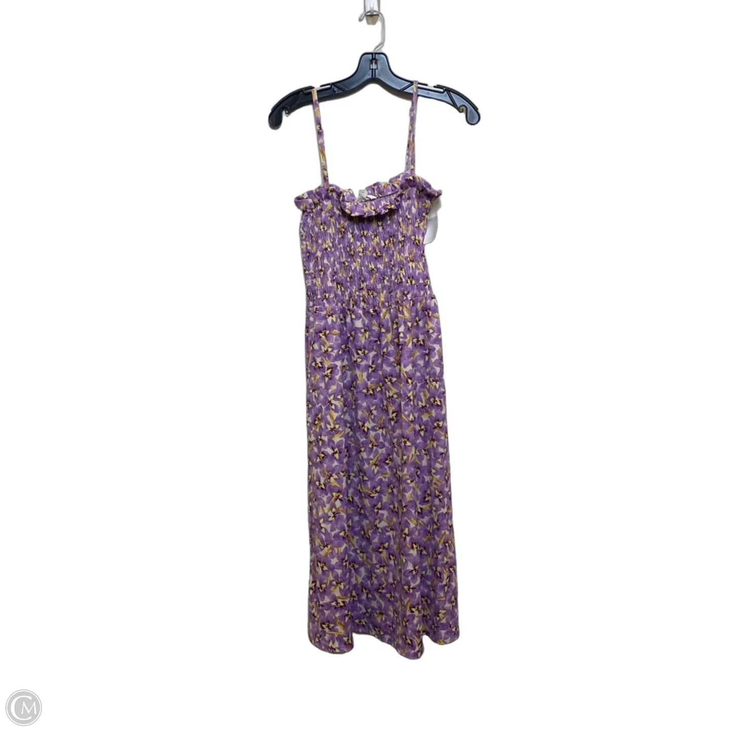 Dress Casual Midi By H&m In Purple, Size: M