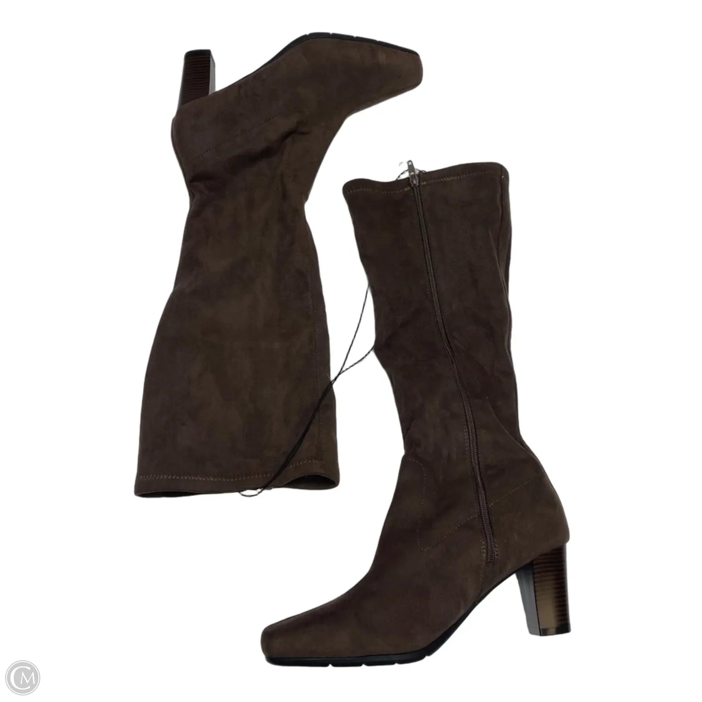 Boots Knee Heels By Aerosoles In Brown, Size: 11