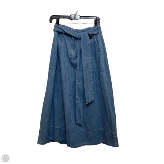 Skirt Midi By Universal Thread In Blue Denim, Size: S