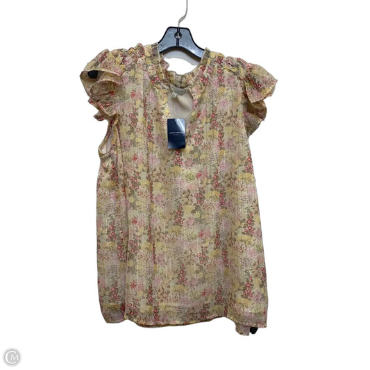 Top Sleeveless By Lucky Brand In Pink & Yellow, Size: 1x