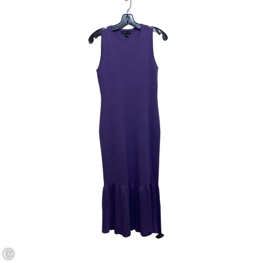 Dress Casual Midi By Ann Taylor In Purple, Size: Mp