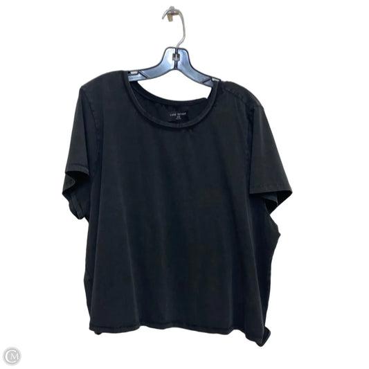 Top Short Sleeve Basic By Lane Bryant In Grey, Size: 4x