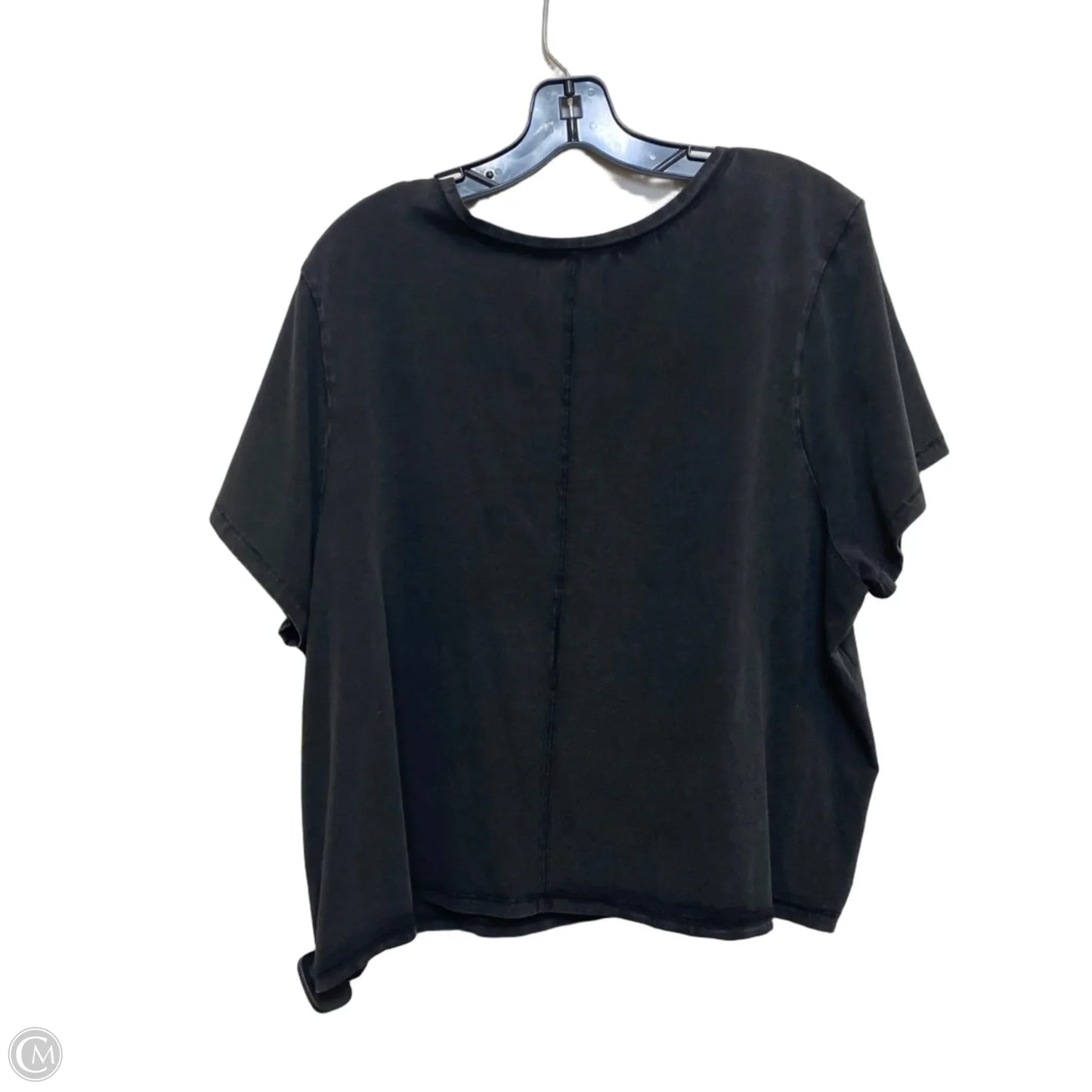Top Short Sleeve Basic By Lane Bryant In Grey, Size: 4x