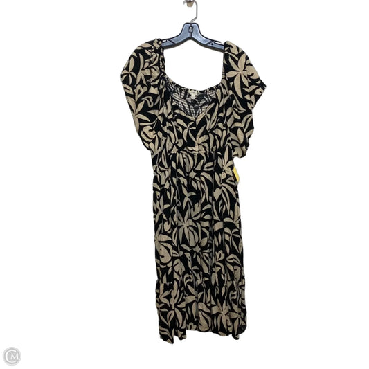 Dress Casual Short By Terra & Sky In Black & Cream, Size: 4x