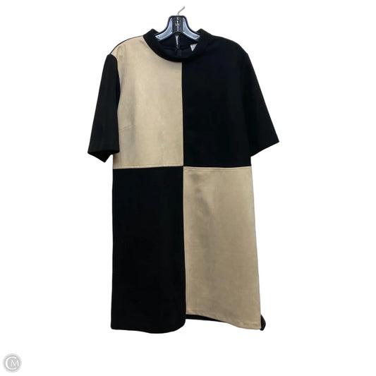 Dress Casual Short By Scapa In Black & Tan, Size: L