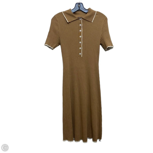 Dress Casual Midi By Merokeety In Brown, Size: M