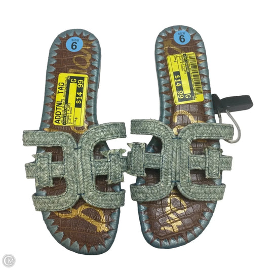 Sandals Flats By Sam Edelman In Blue & Brown, Size: 6