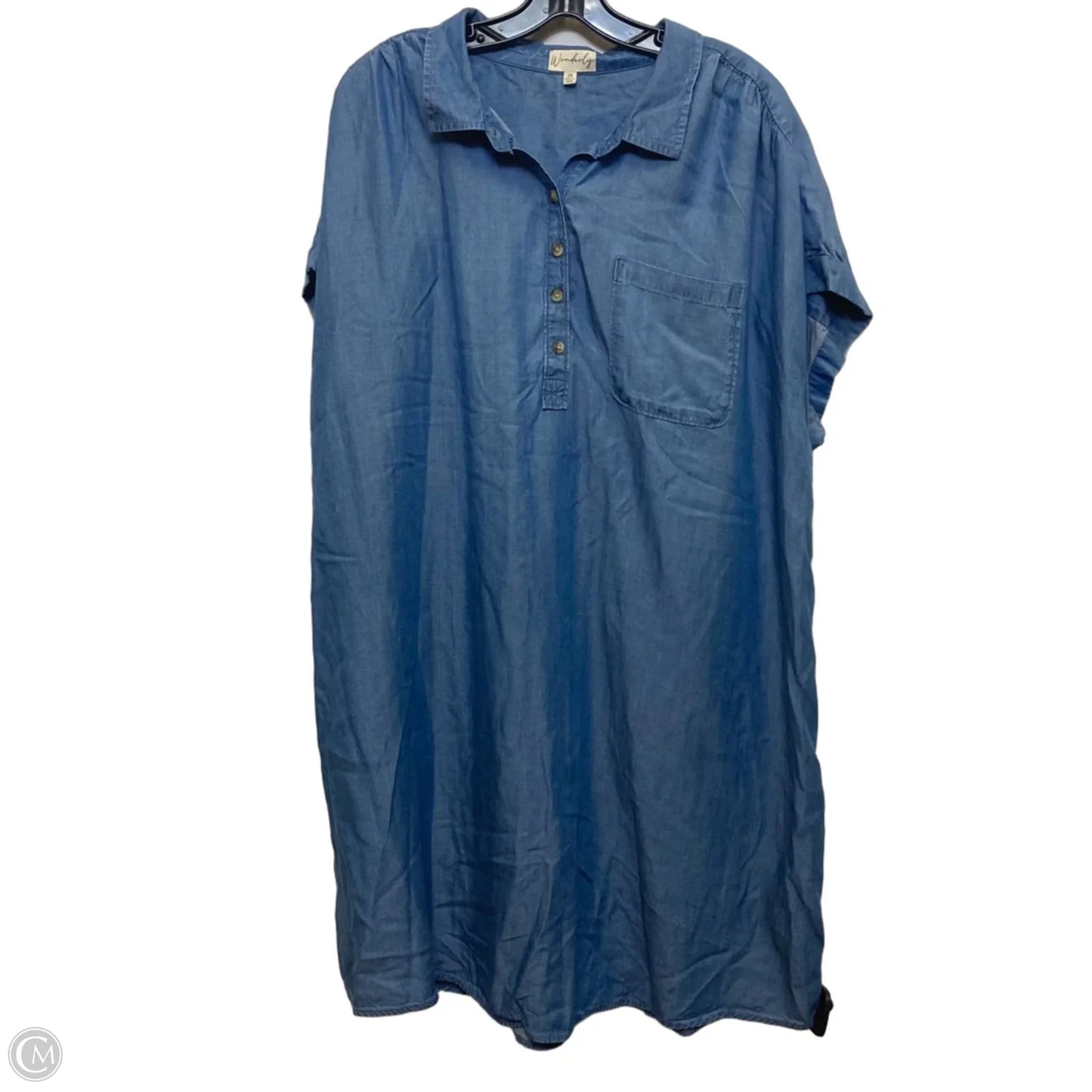 Dress Casual Short By Wonderly In Blue, Size: 2x