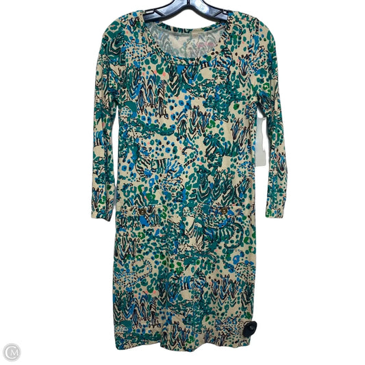 Dress Designer By Lilly Pulitzer In Green & Tan, Size: Xs