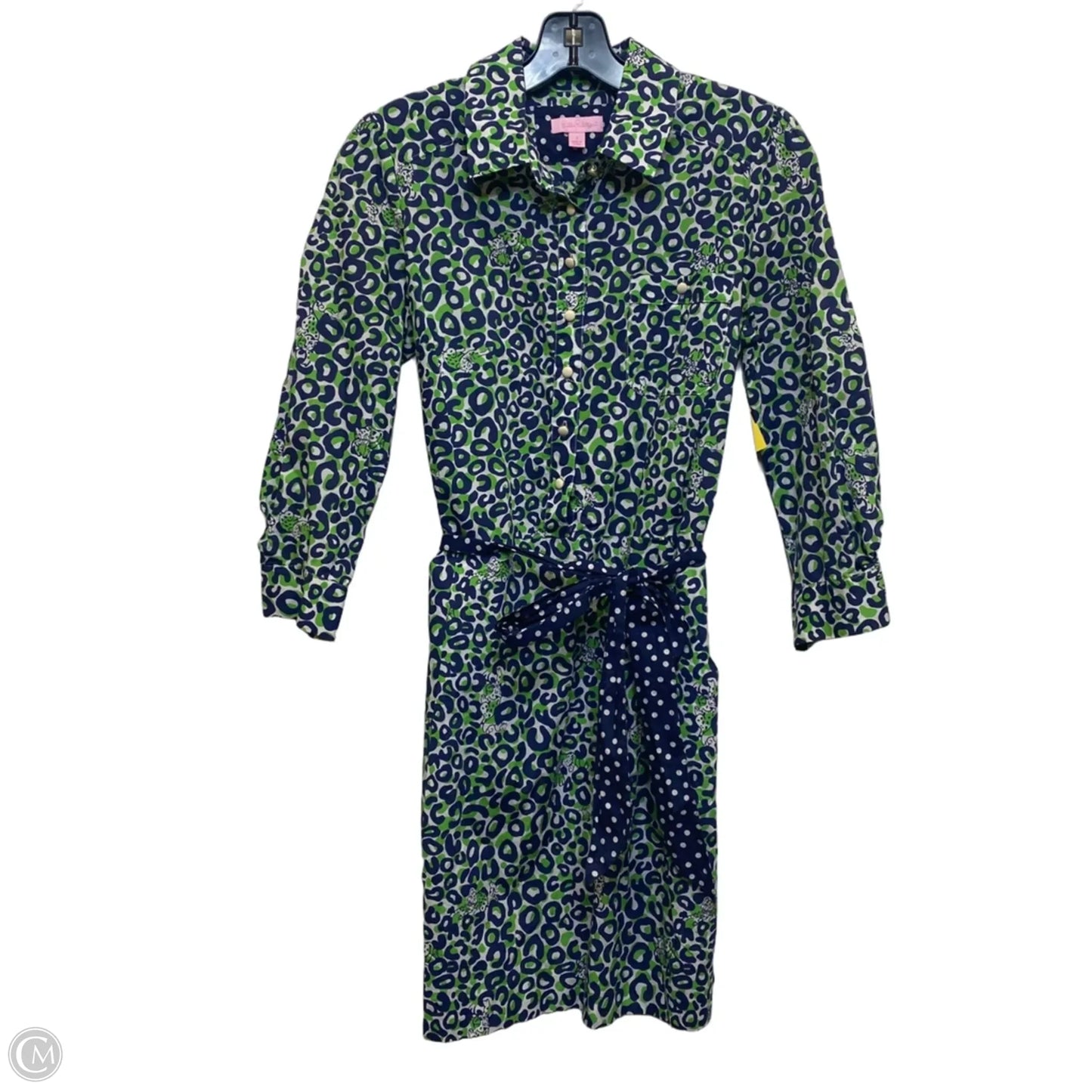 Dress Designer By Lilly Pulitzer In Blue & Green, Size: Xs