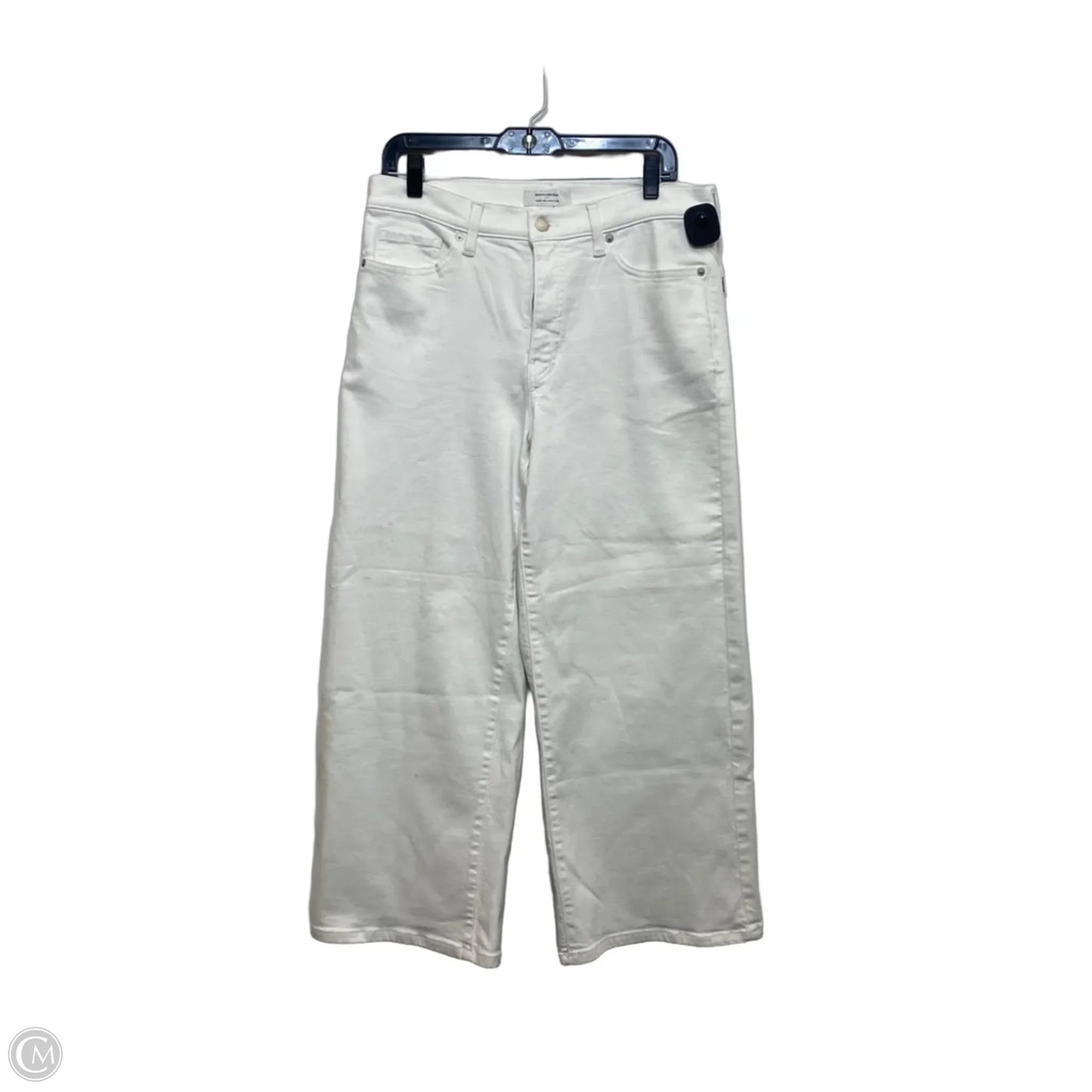 Jeans Wide Leg By Banana Republic In White Denim, Size: 10